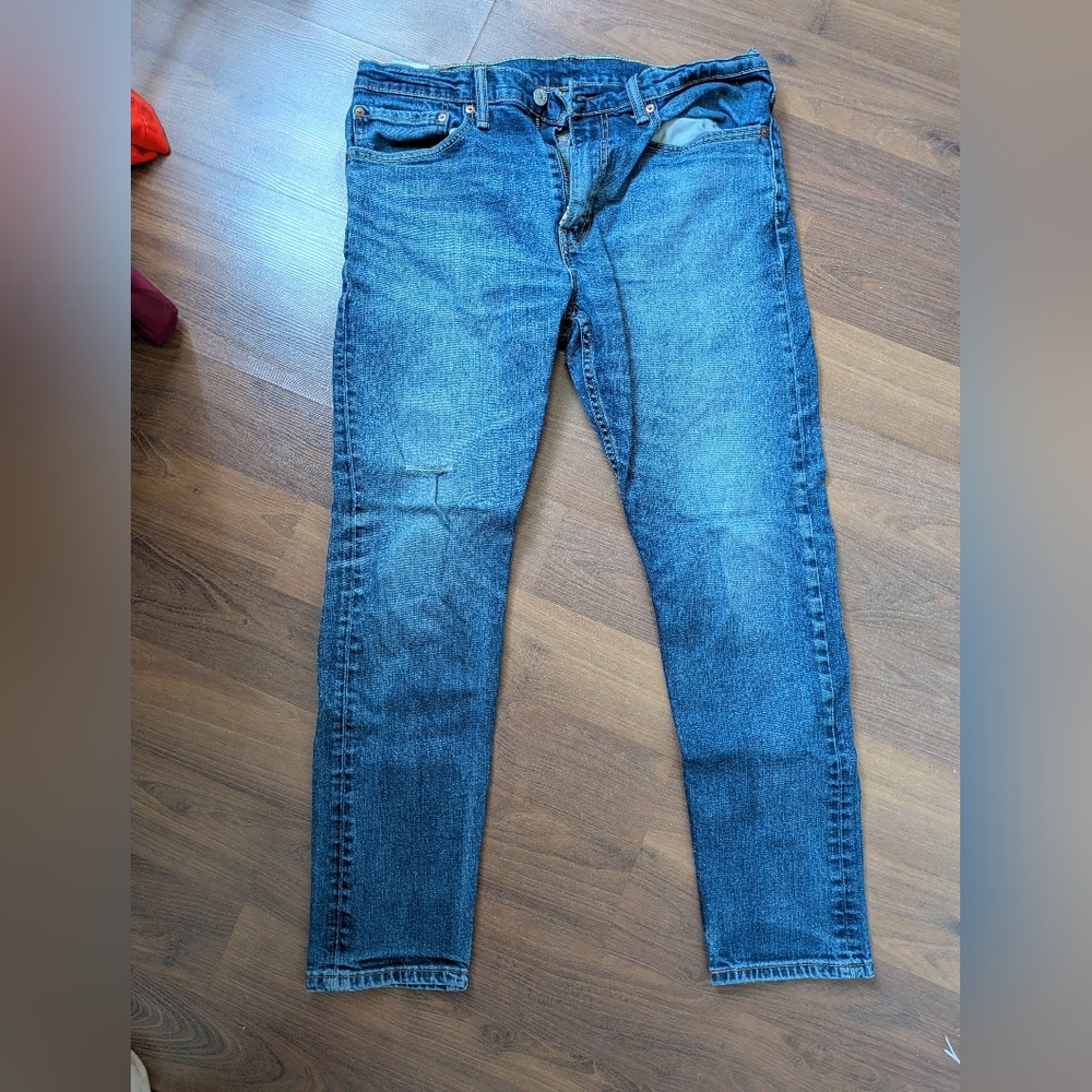 Levi's Slim Straight Mid-Blue Denim Jeans